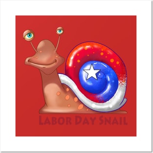 Labor day snail Posters and Art